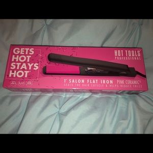 HOT TOOLS professional 1” pink ceramicTI flat iron